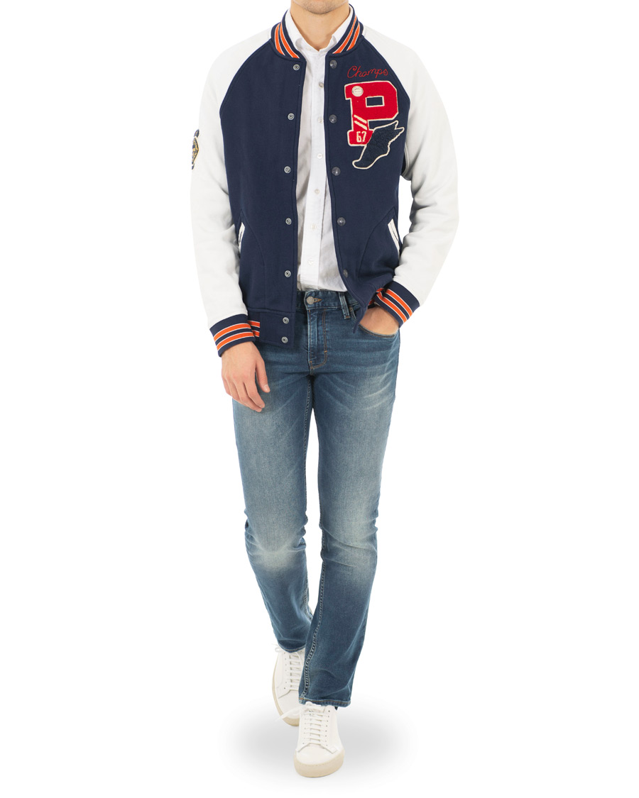 Herre | Gensere | Polo Ralph Lauren | Varsity Teddy P Sweat Bomber Cruise Navy/White