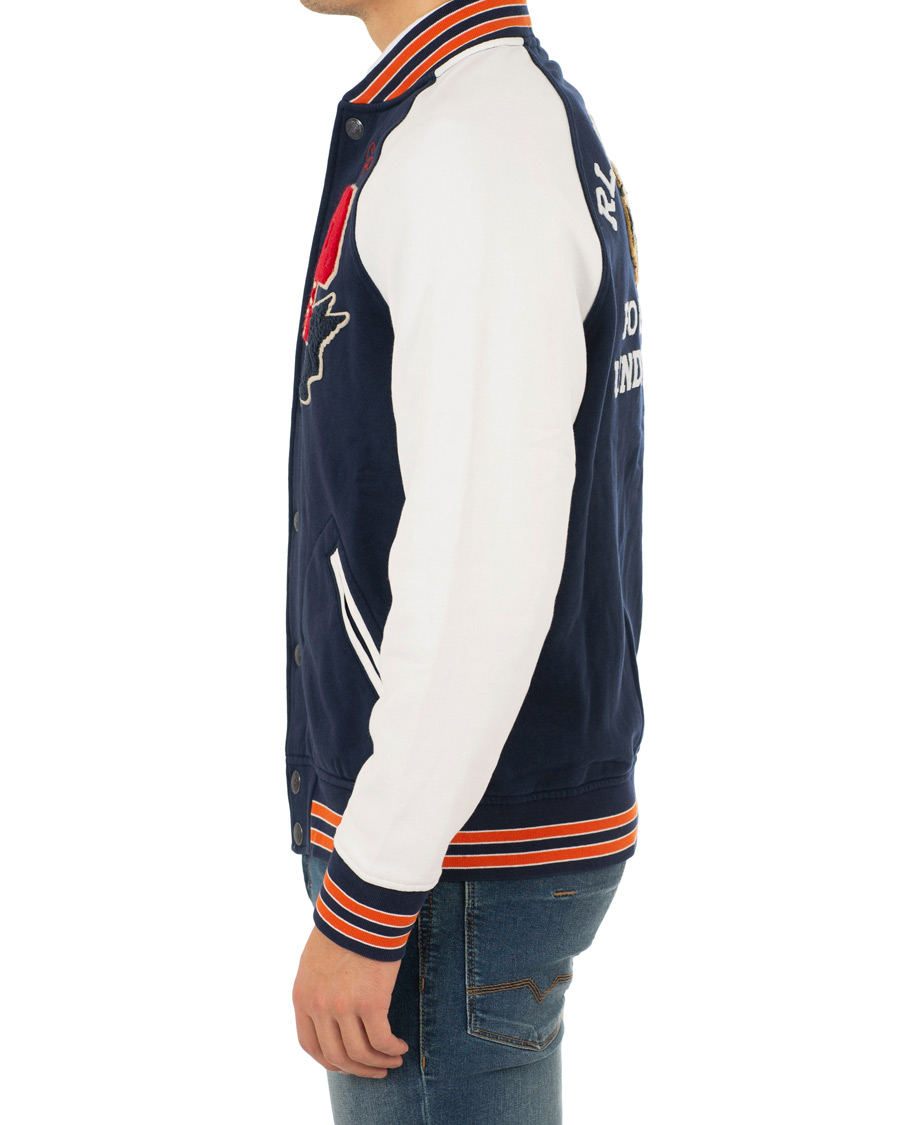 Herre | Gensere | Polo Ralph Lauren | Varsity Teddy P Sweat Bomber Cruise Navy/White