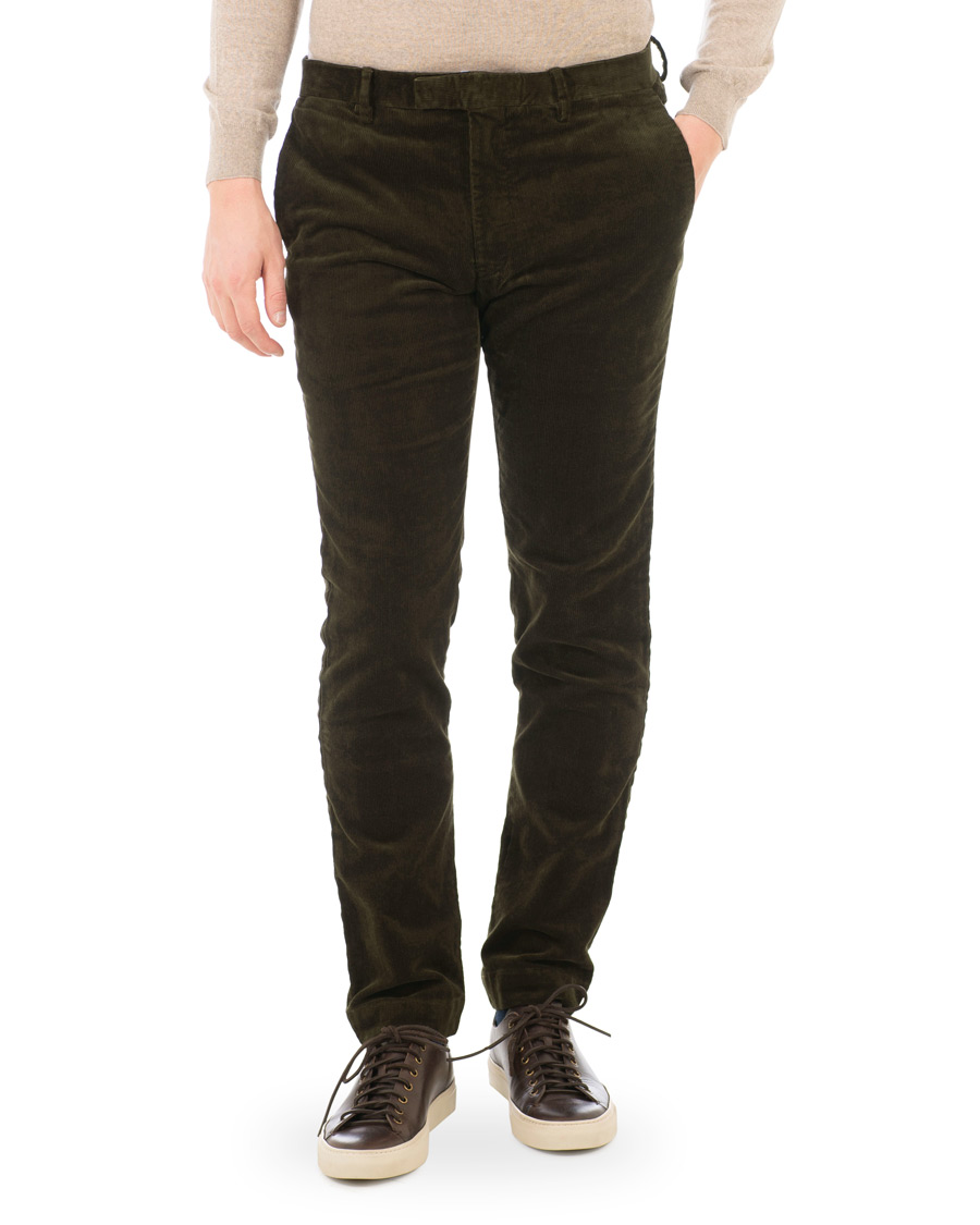 Herre | Bukser | Polo Ralph Lauren | Hudson Slim Fit Corduroy Trousers Company Olive