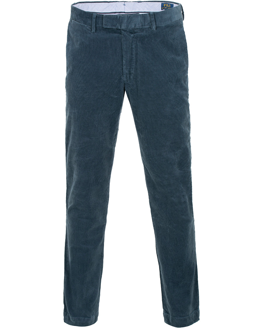 Herre | Bukser | Polo Ralph Lauren | Hudson Slim Fit Corduroy Trousers Blue Corsair