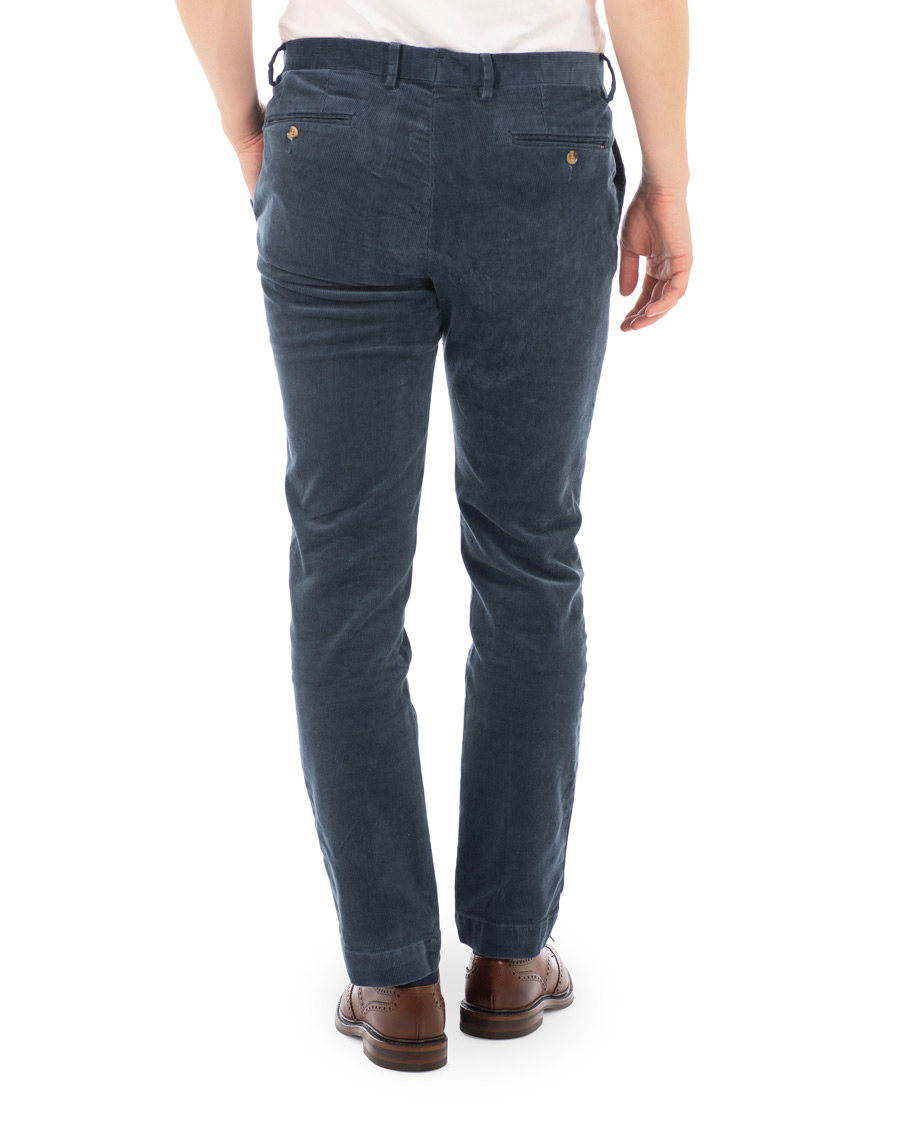 Herre | Bukser | Polo Ralph Lauren | Hudson Slim Fit Corduroy Trousers Blue Corsair