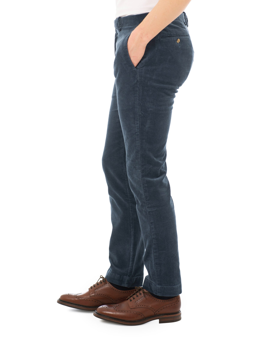 Herre | Bukser | Polo Ralph Lauren | Hudson Slim Fit Corduroy Trousers Blue Corsair