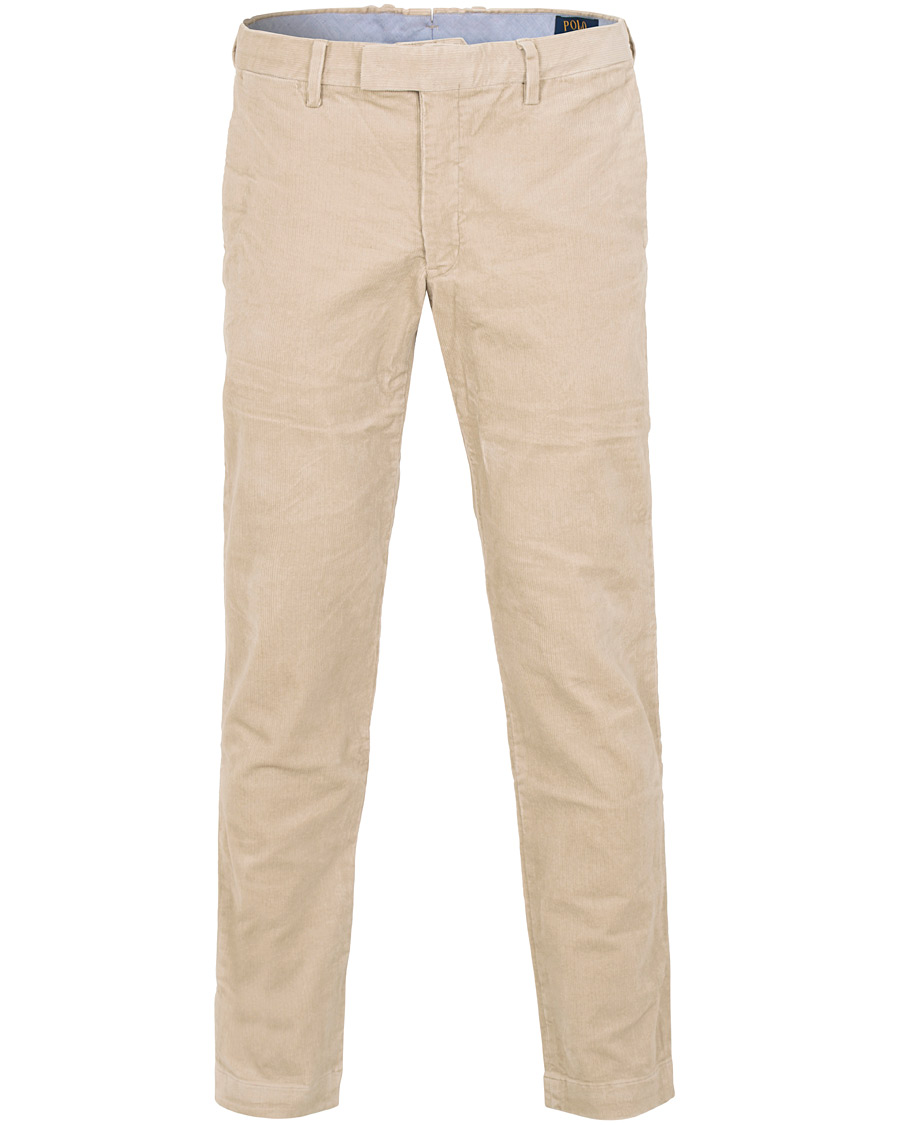 Herre | Bukser | Polo Ralph Lauren | Hudson Slim Fit Corduroy Trousers Stone Grey