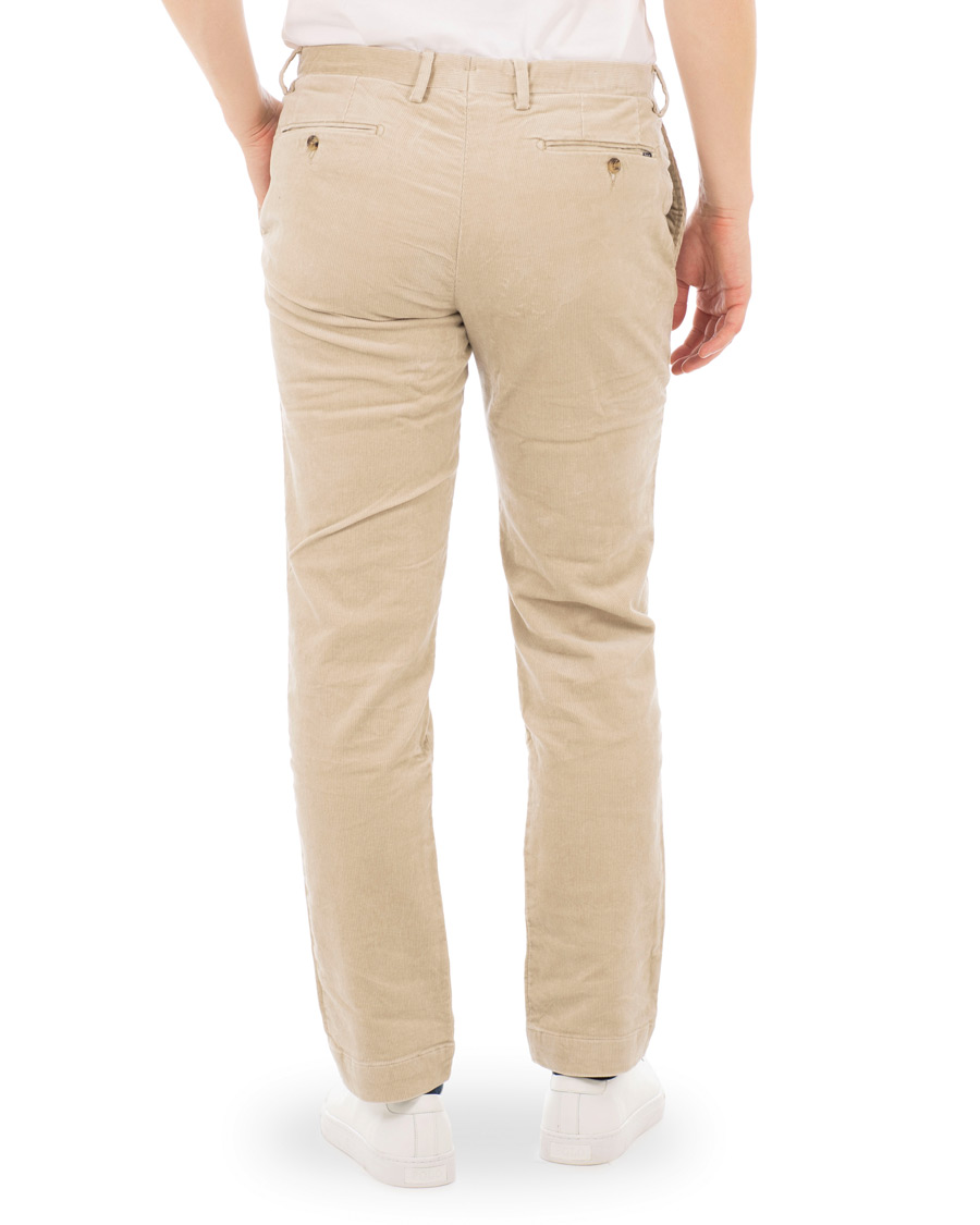 Herre | Bukser | Polo Ralph Lauren | Hudson Slim Fit Corduroy Trousers Stone Grey