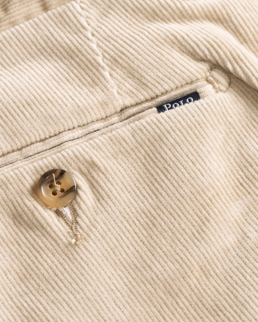 Herre | Bukser | Polo Ralph Lauren | Hudson Slim Fit Corduroy Trousers Stone Grey