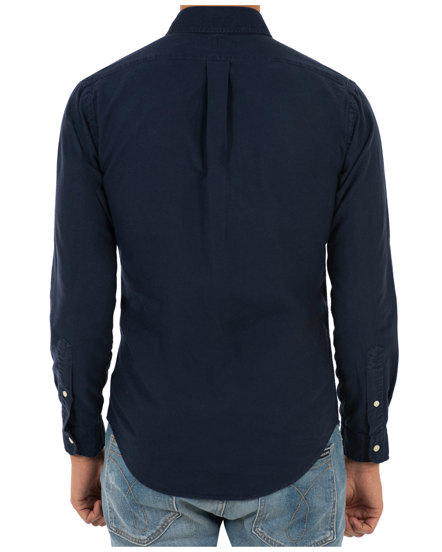 Herre | Skjorter | Polo Ralph Lauren | Slim Fit Garment Dyed Oxford Shirt Navy