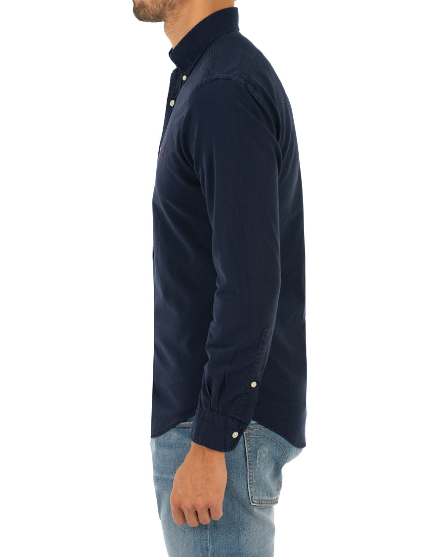 Herre | Skjorter | Polo Ralph Lauren | Slim Fit Garment Dyed Oxford Shirt Navy