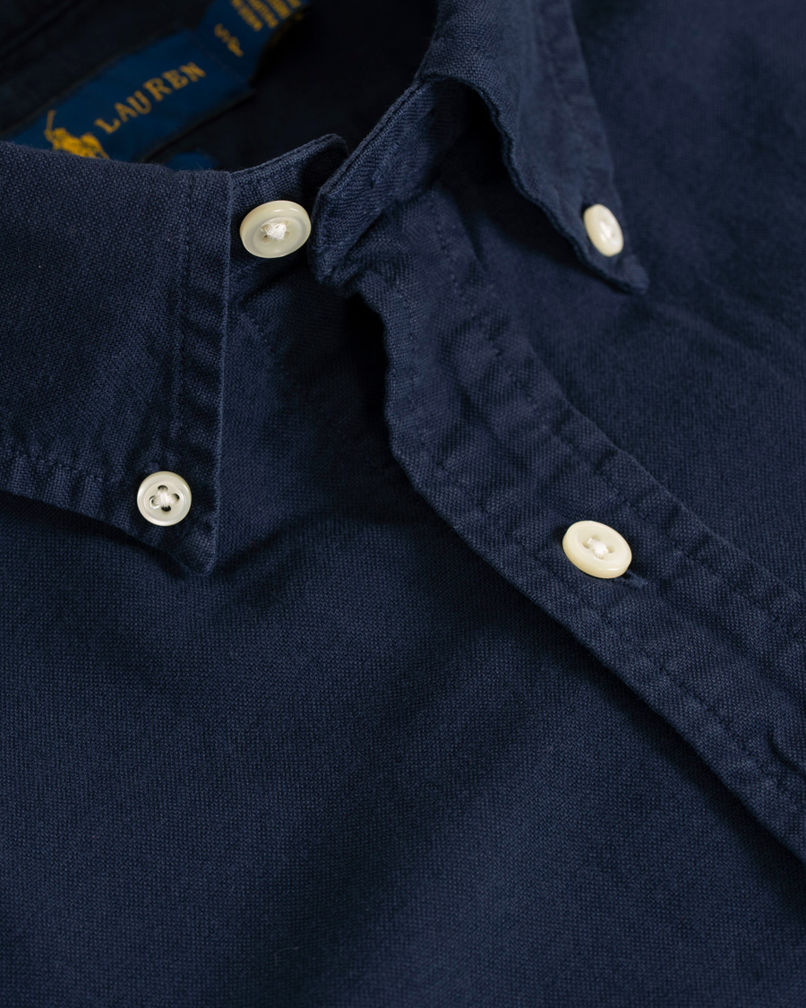 Herre | Skjorter | Polo Ralph Lauren | Slim Fit Garment Dyed Oxford Shirt Navy