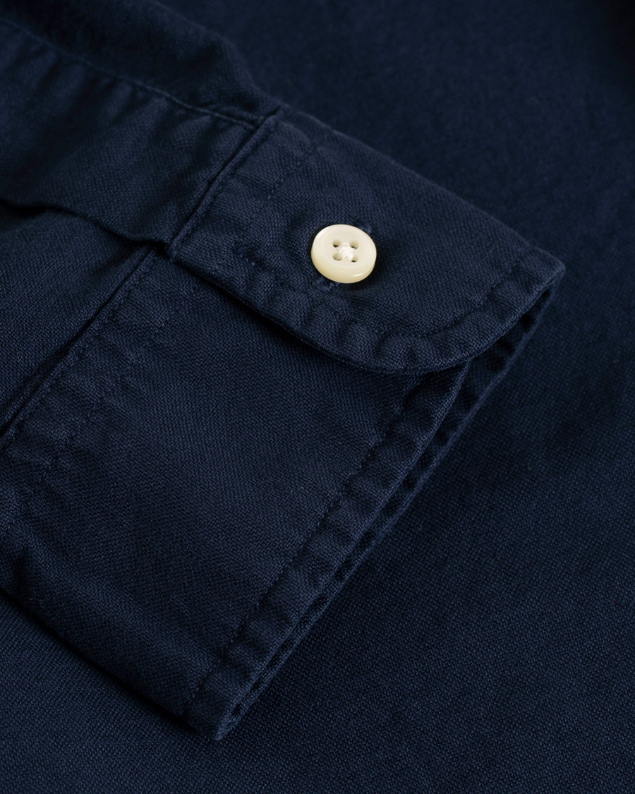 Herre | Skjorter | Polo Ralph Lauren | Slim Fit Garment Dyed Oxford Shirt Navy