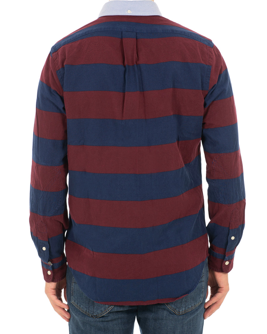 Herre | Skjorter | Polo Ralph Lauren | Core Fit Barstripe Shirt Burgundy/Blue