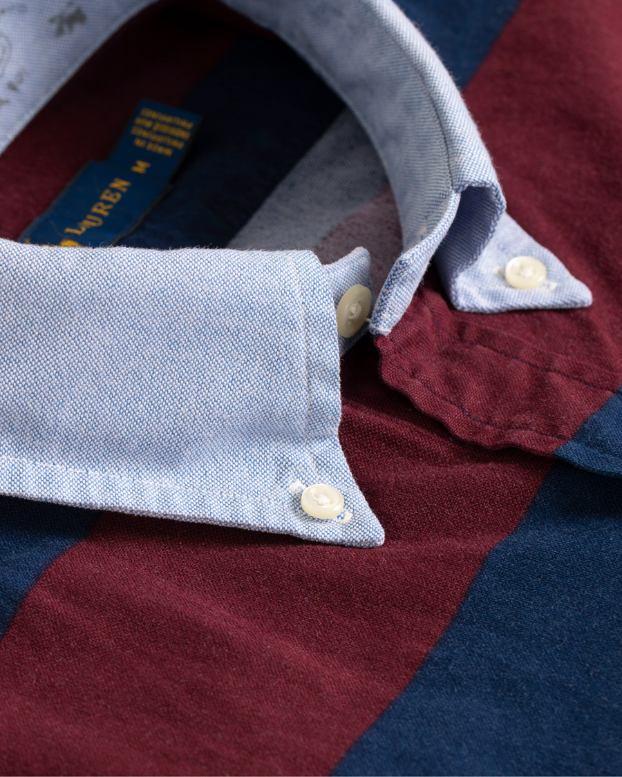 Herre | Skjorter | Polo Ralph Lauren | Core Fit Barstripe Shirt Burgundy/Blue