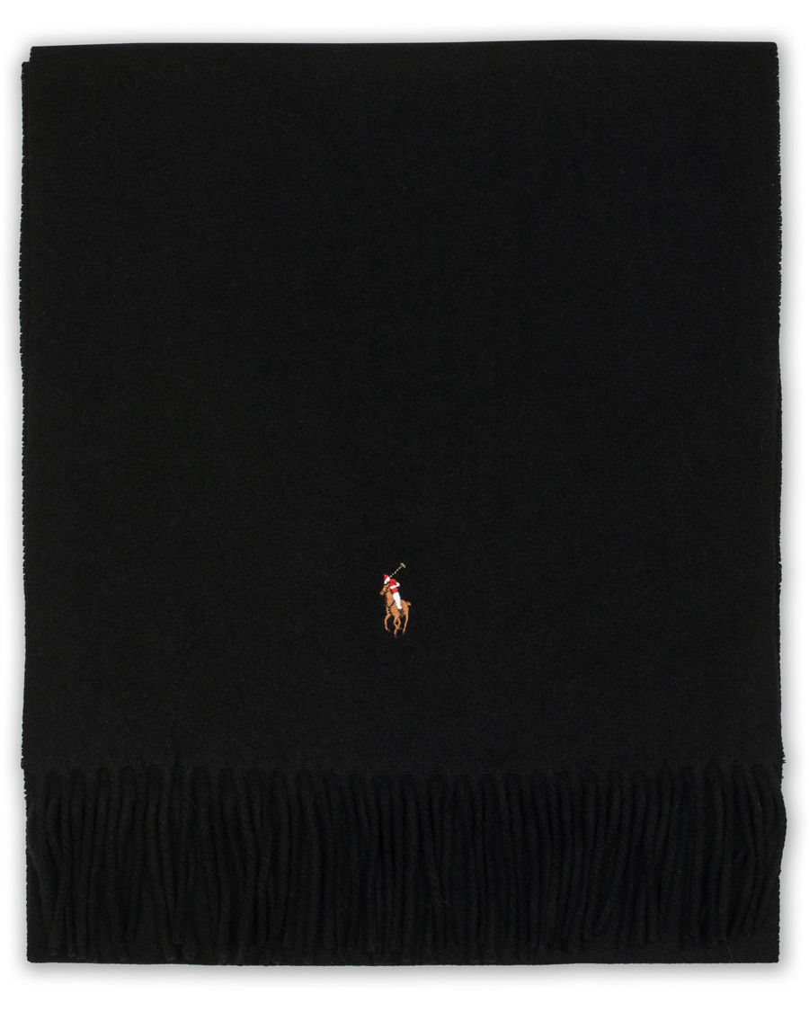 Herre | Polo Ralph Lauren Signatur Wool Scarf Black | Polo Ralph Lauren | Signatur Wool Scarf Black
