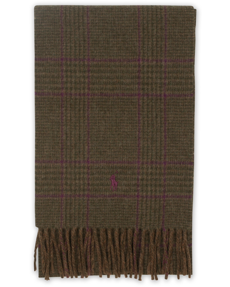 Herre | Polo Ralph Lauren Wool Reversible Check Scarf Olive/Glenplaid | Polo Ralph Lauren | Wool Reversible Check Scarf Olive/Glenplaid