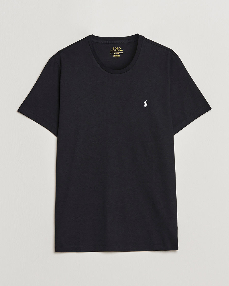 Herre | T-Shirts | Polo Ralph Lauren | Liquid Cotton Crew Neck T-Shirt Black