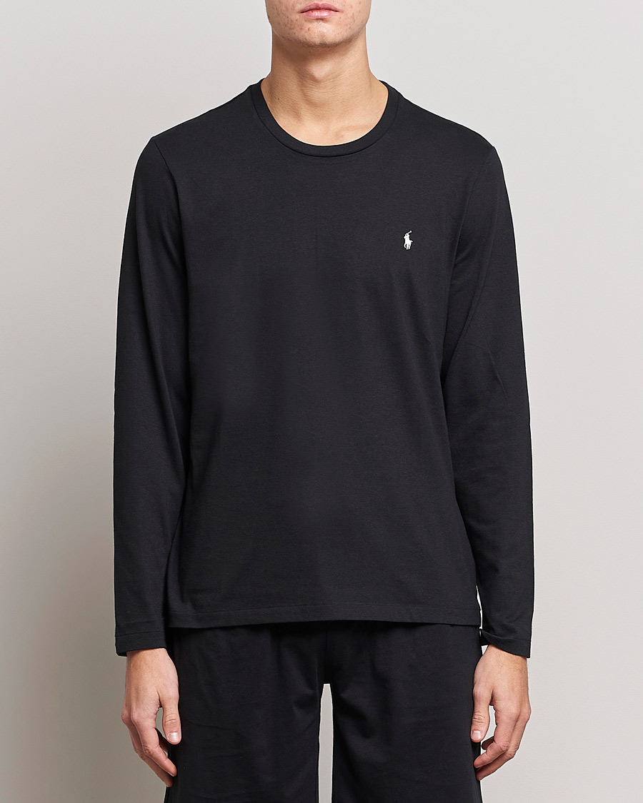 Herre | T-Shirts | Polo Ralph Lauren | Liquid Cotton Long Sleeve Crew Neck Tee Black