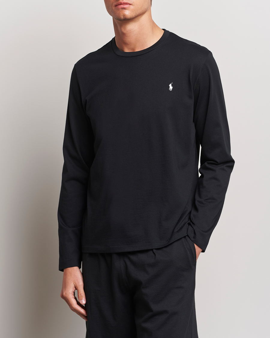 Herre | Langermede t-shirts | Polo Ralph Lauren | Liquid Cotton Long Sleeve Crew Neck Tee Black