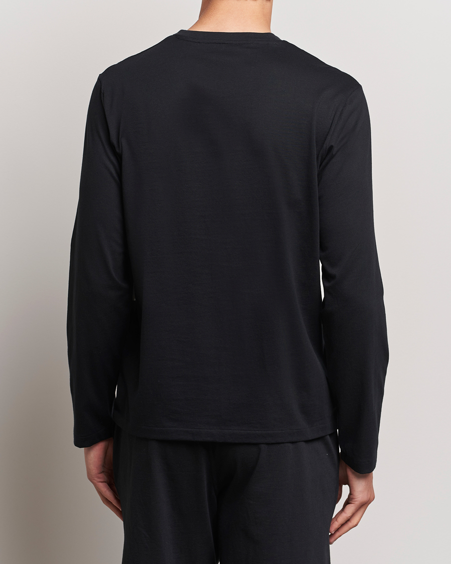 Herre | T-Shirts | Polo Ralph Lauren | Liquid Cotton Long Sleeve Crew Neck T-Shirt Black