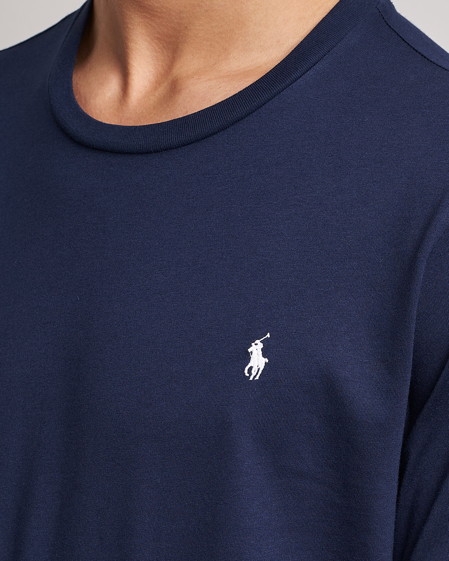 Herre | T-Shirts | Polo Ralph Lauren | Liquid Cotton Long Sleeve Crew Neck Tee Cruise Navy