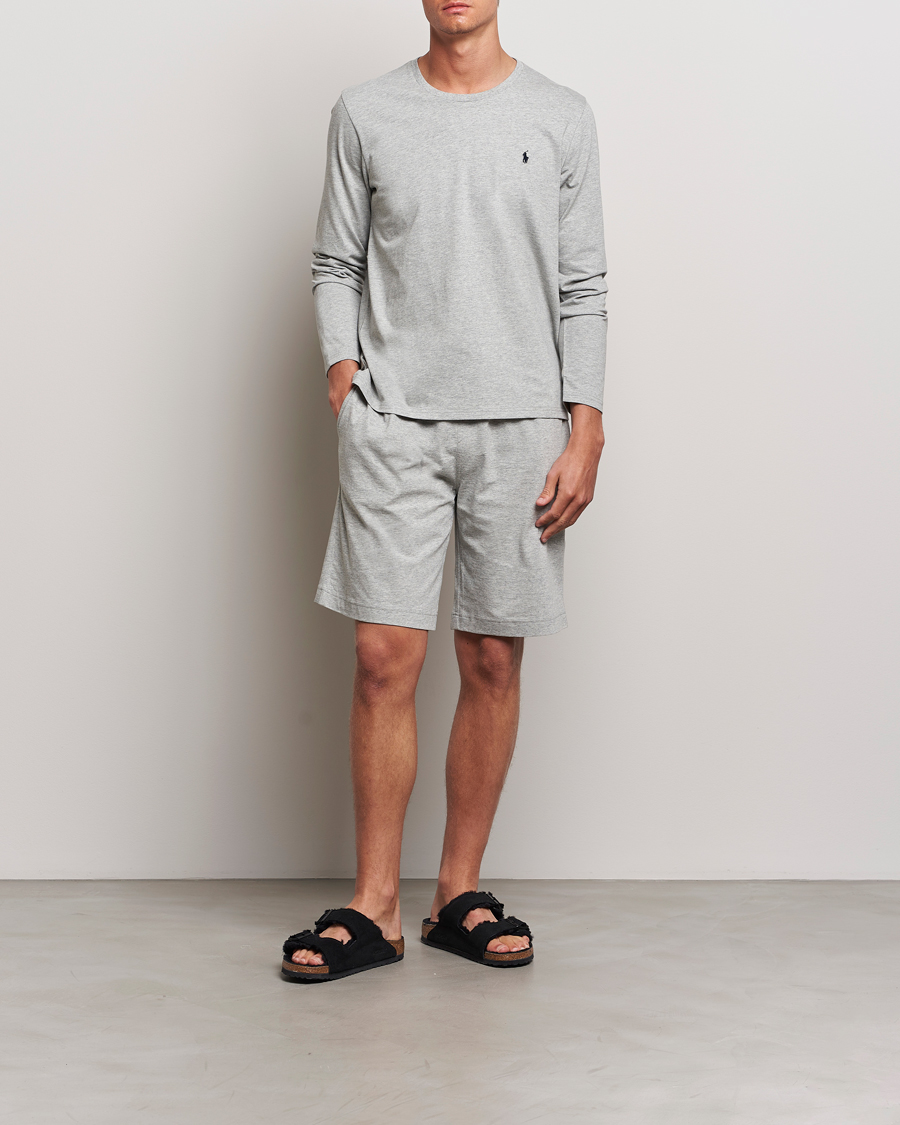 Herre | T-Shirts | Polo Ralph Lauren | Liquid Cotton Long Sleeve Crew Neck Tee Andover Heather