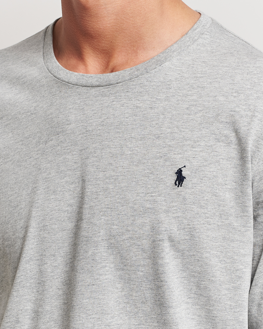 Herre | T-Shirts | Polo Ralph Lauren | Liquid Cotton Long Sleeve Crew Neck Tee Andover Heather