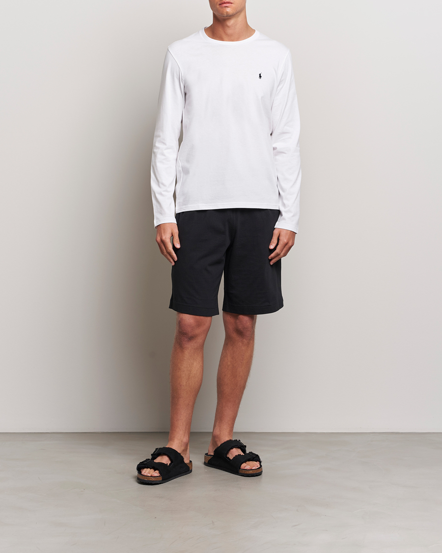 Herre | T-Shirts | Polo Ralph Lauren | Liquid Cotton Long Sleeve Crew Neck Tee White