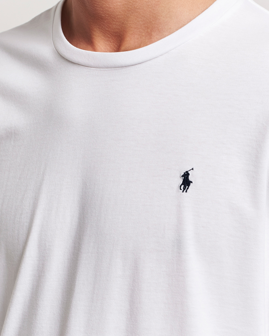 Herre | T-Shirts | Polo Ralph Lauren | Liquid Cotton Long Sleeve Crew Neck Tee White