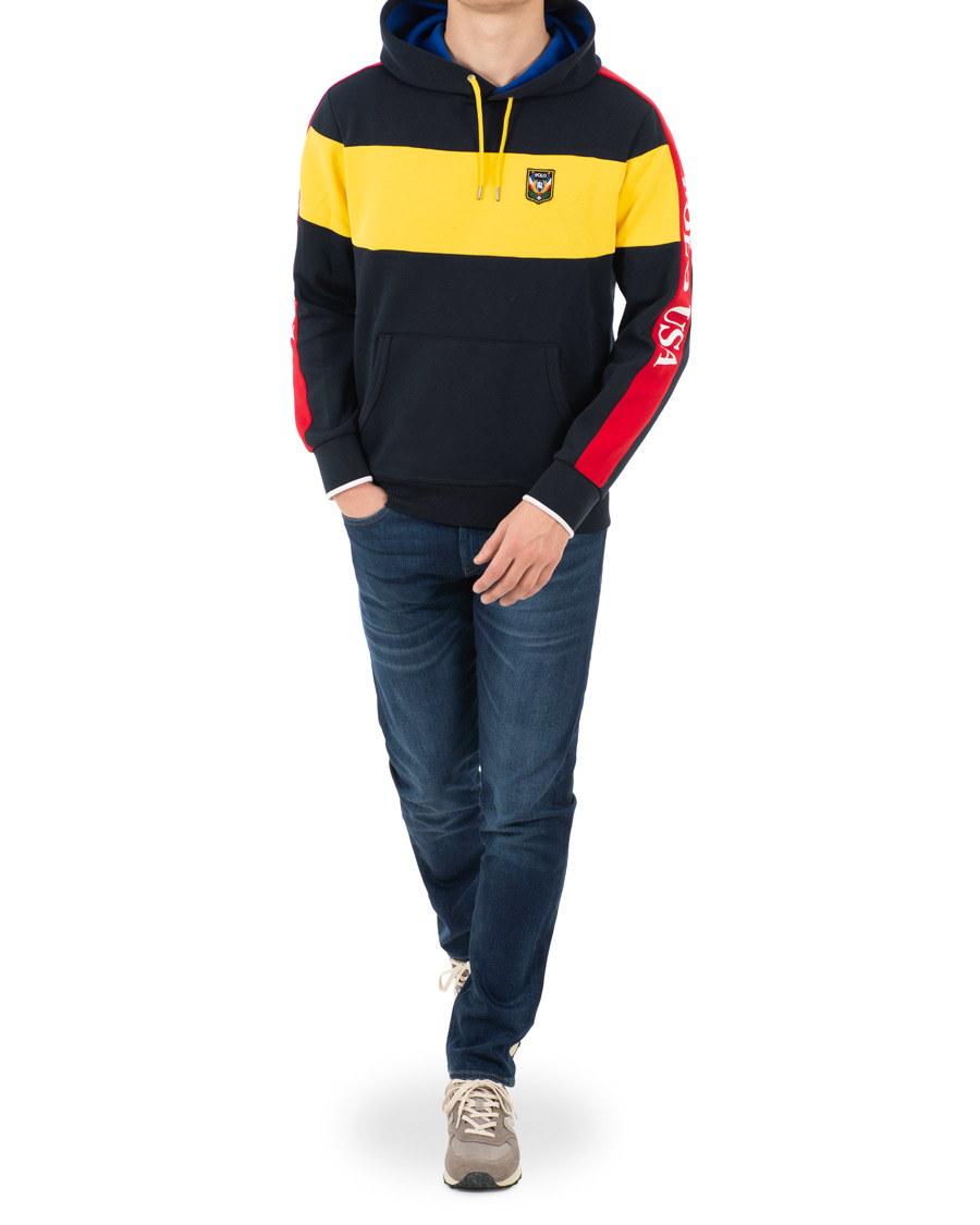 Herre | Gensere | Polo Ralph Lauren | Active Block Hoodie Yellow/Navy