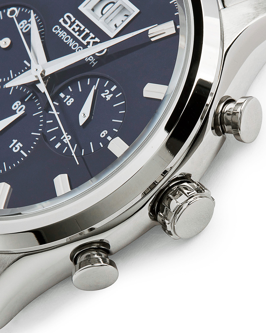 Herre | Seiko Chronograph 42mm Steel/Blue Dial | Seiko | Chronograph 42mm Steel/Blue Dial
