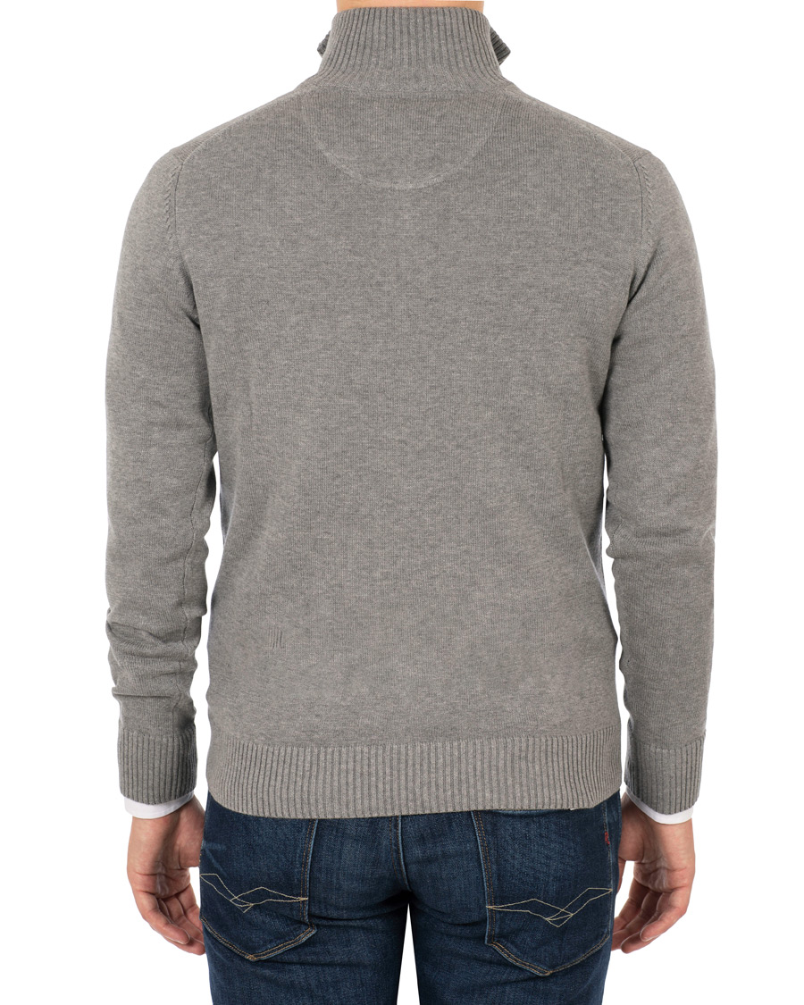 Herre | Gensere | Hackett | Cotton Half Zip Grey