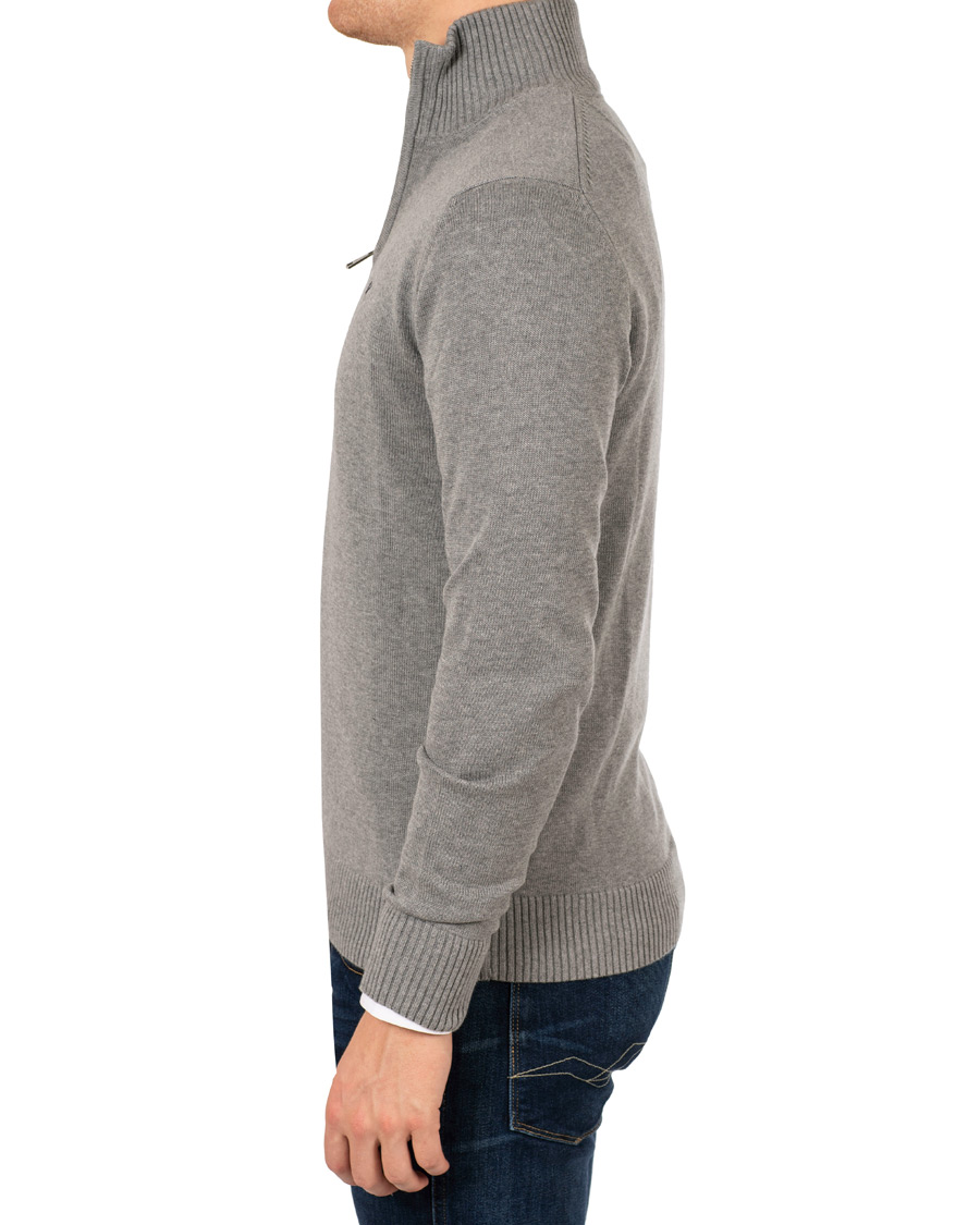 Herre | Gensere | Hackett | Cotton Half Zip Grey