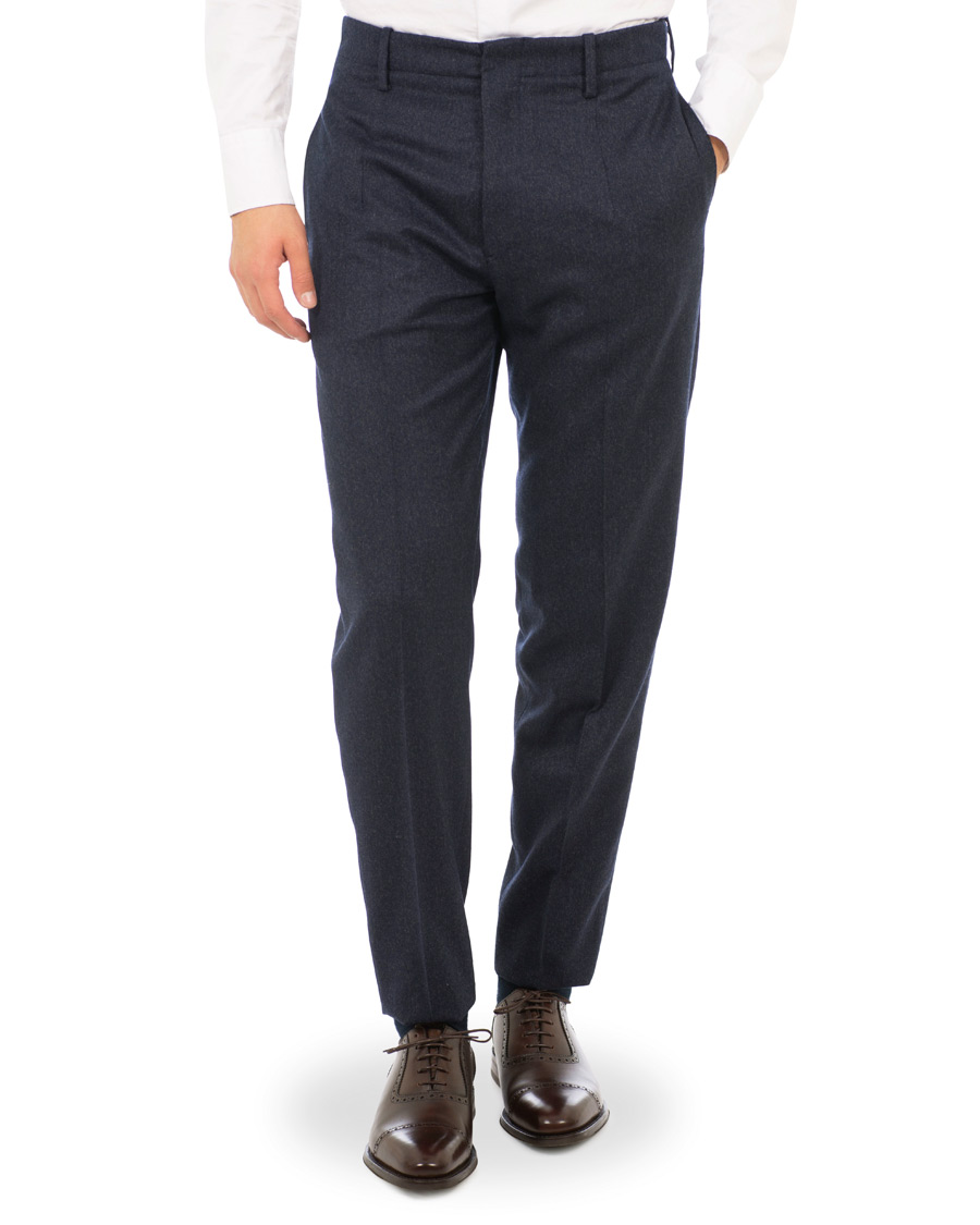 Herre | Dresser | Emporio Armani | F-Line Fitted Flannel Suit Dark Blue