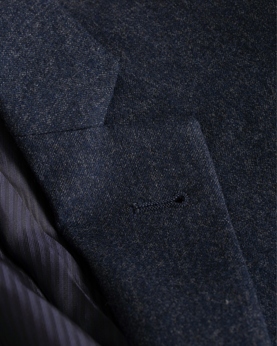 Herre | Dresser | Emporio Armani | F-Line Fitted Flannel Suit Dark Blue