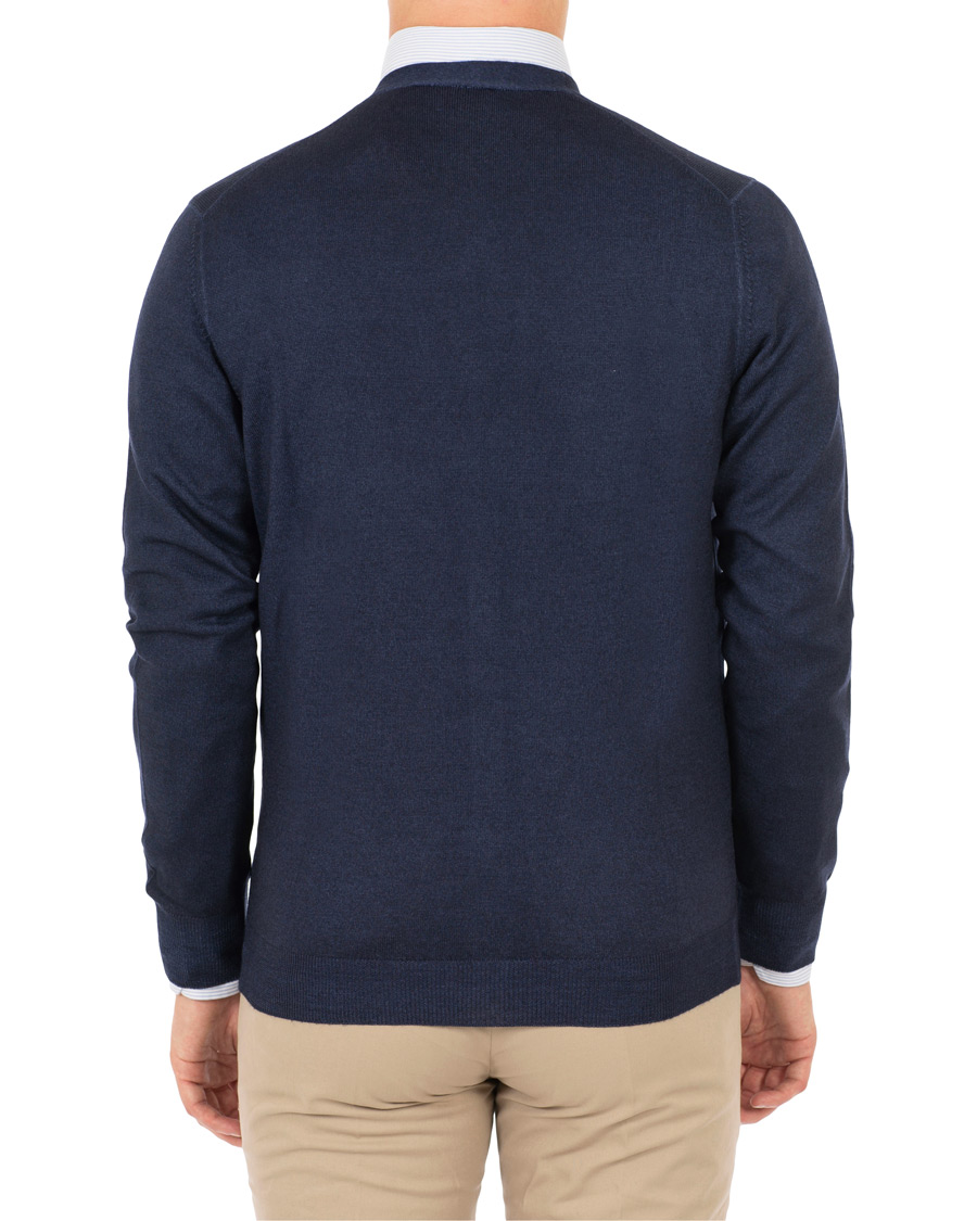 Herre | Gensere | Gran Sasso | Vintage Merino Fashion Fit Cardigan Navy