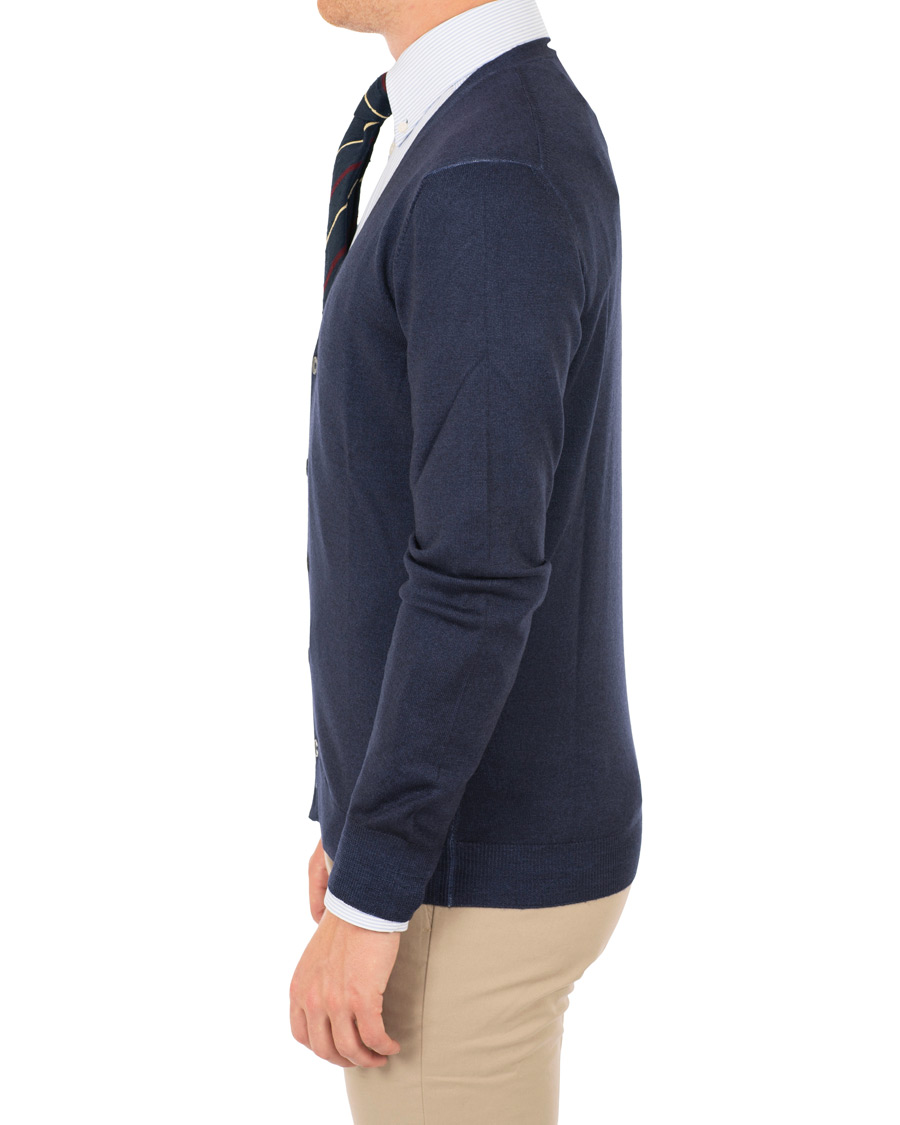 Herre | Gensere | Gran Sasso | Vintage Merino Fashion Fit Cardigan Navy
