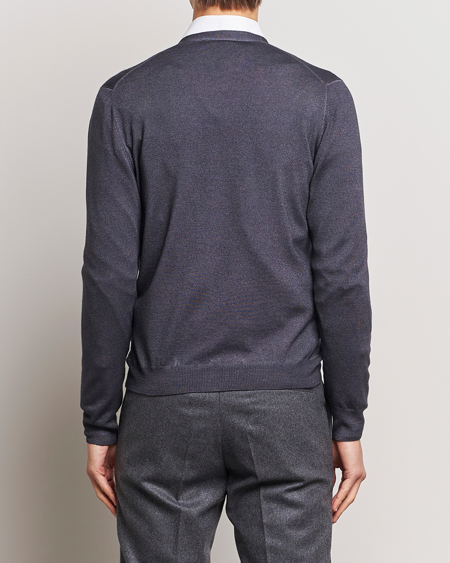 Herre | Gensere | Gran Sasso | Vintage Merino Fashion Fit Cardigan Charcoal