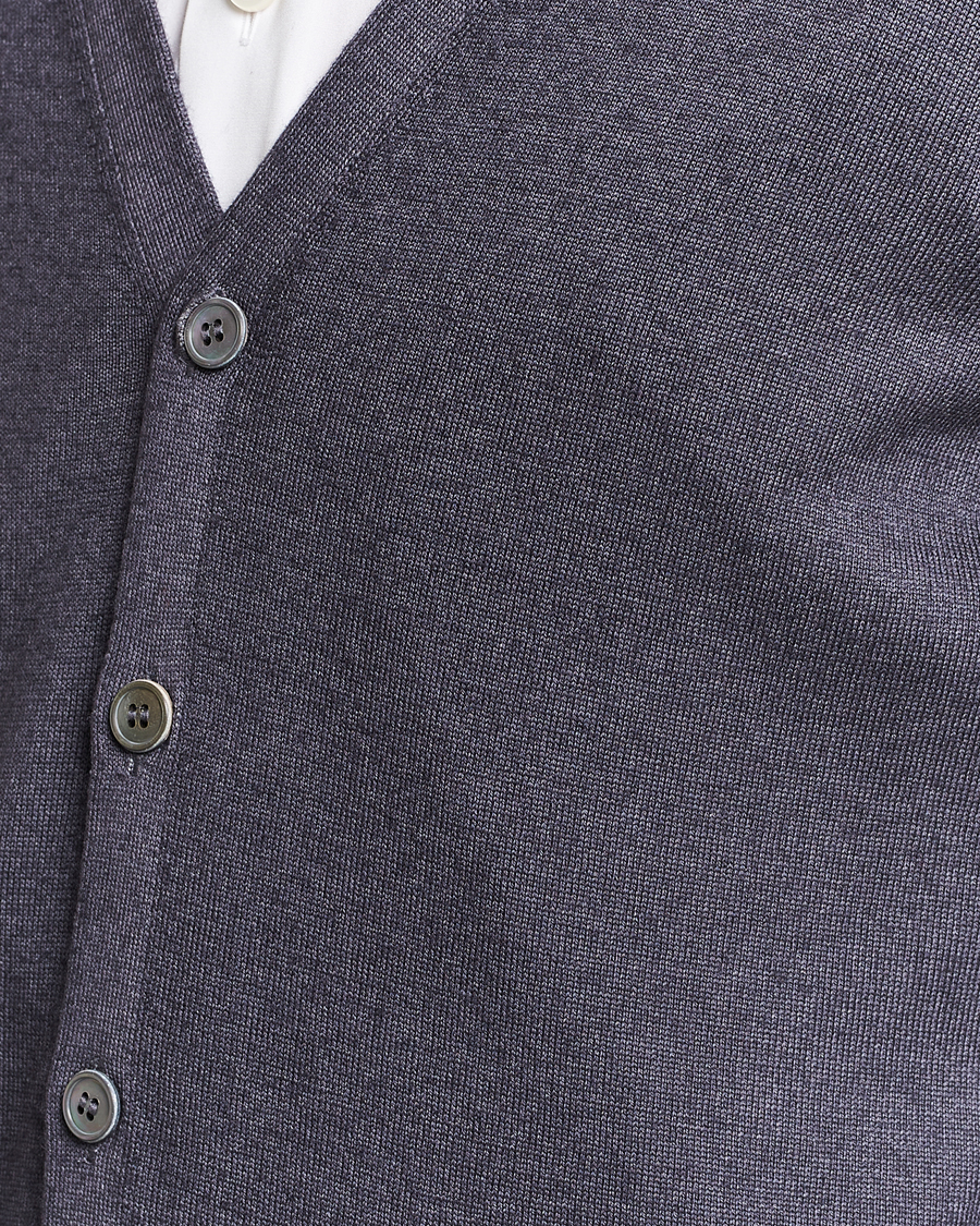 Herre | Gensere | Gran Sasso | Vintage Merino Fashion Fit Cardigan Charcoal