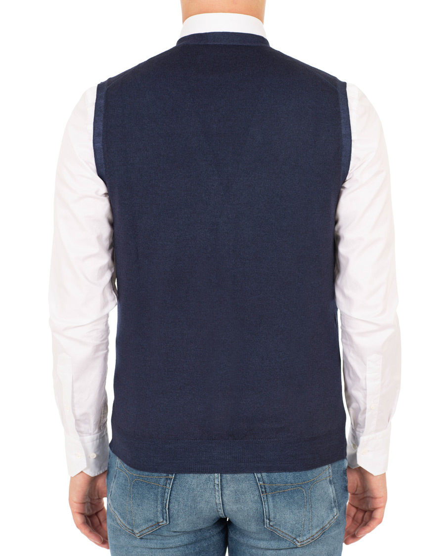 Herre | Gensere | Gran Sasso | Vintage Merino Fashion Fit Slipover Navy