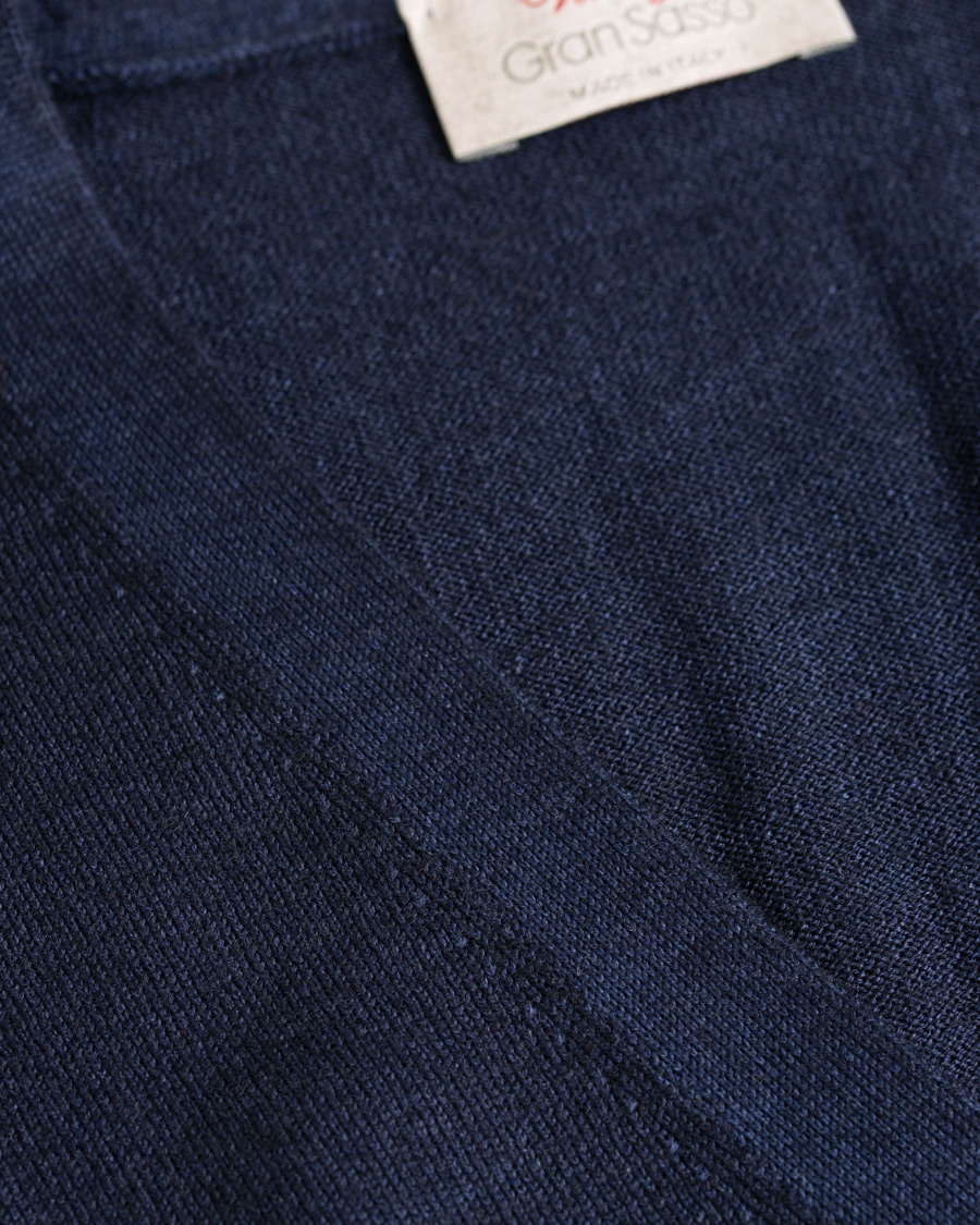 Herre | Gensere | Gran Sasso | Vintage Merino Fashion Fit Slipover Navy