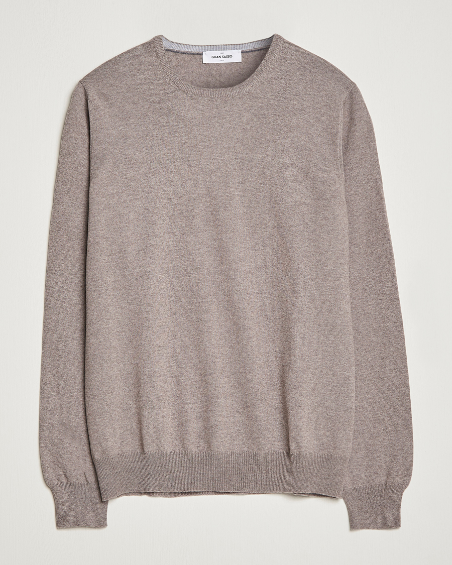 Herre | Gensere | Gran Sasso | Merino Fashion Fit Crew Neck Pullover Beige