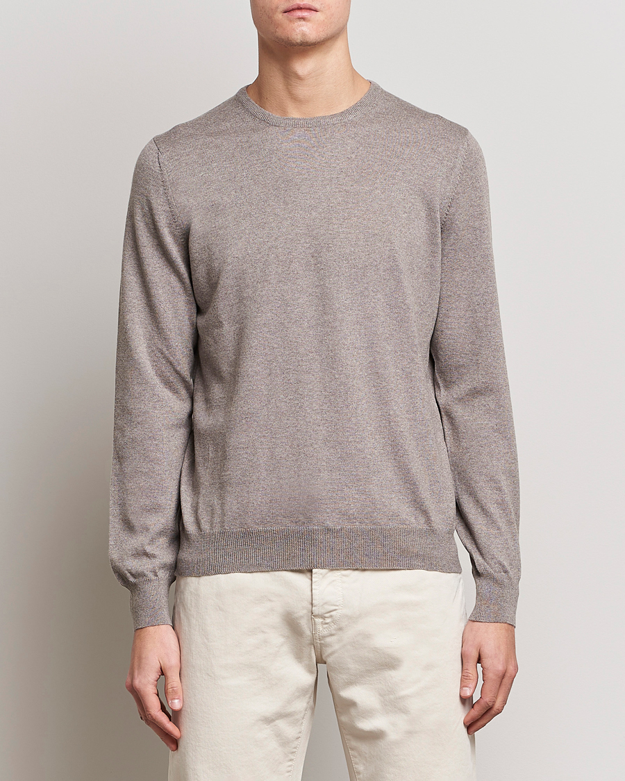 Herre | Gensere | Gran Sasso | Merino Fashion Fit Crew Neck Pullover Beige