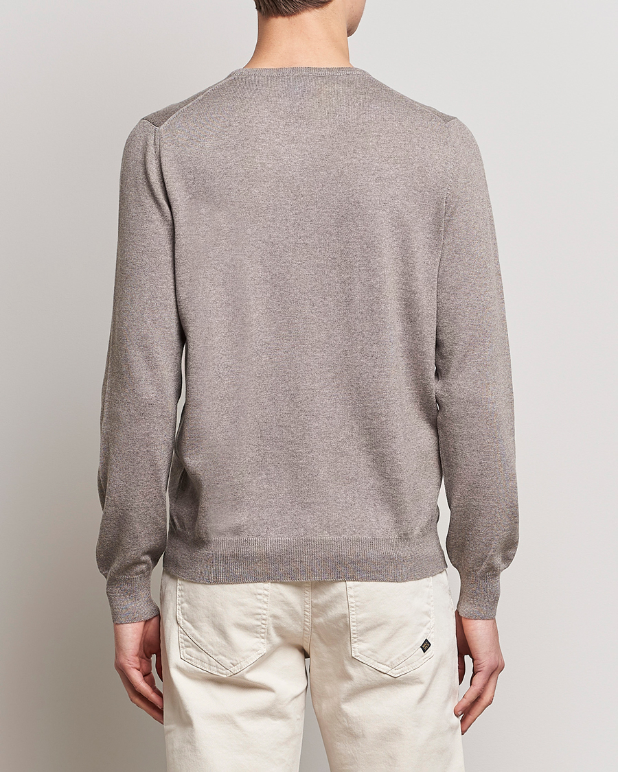 Herre | Gensere | Gran Sasso | Merino Fashion Fit Crew Neck Pullover Beige