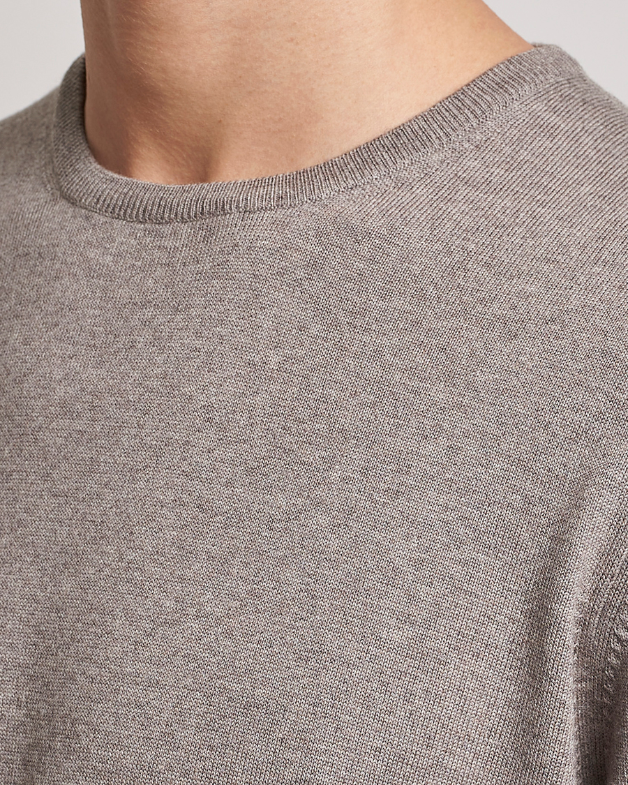 Herre | Gensere | Gran Sasso | Merino Fashion Fit Crew Neck Pullover Beige