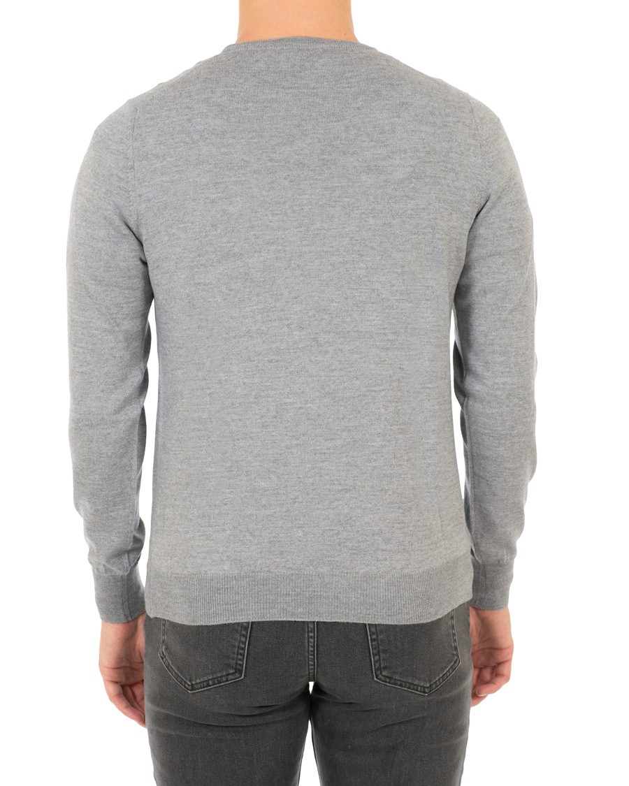Herre | Gensere | Gran Sasso | Merino Fashion Fit Crew Neck Pullover Light Grey