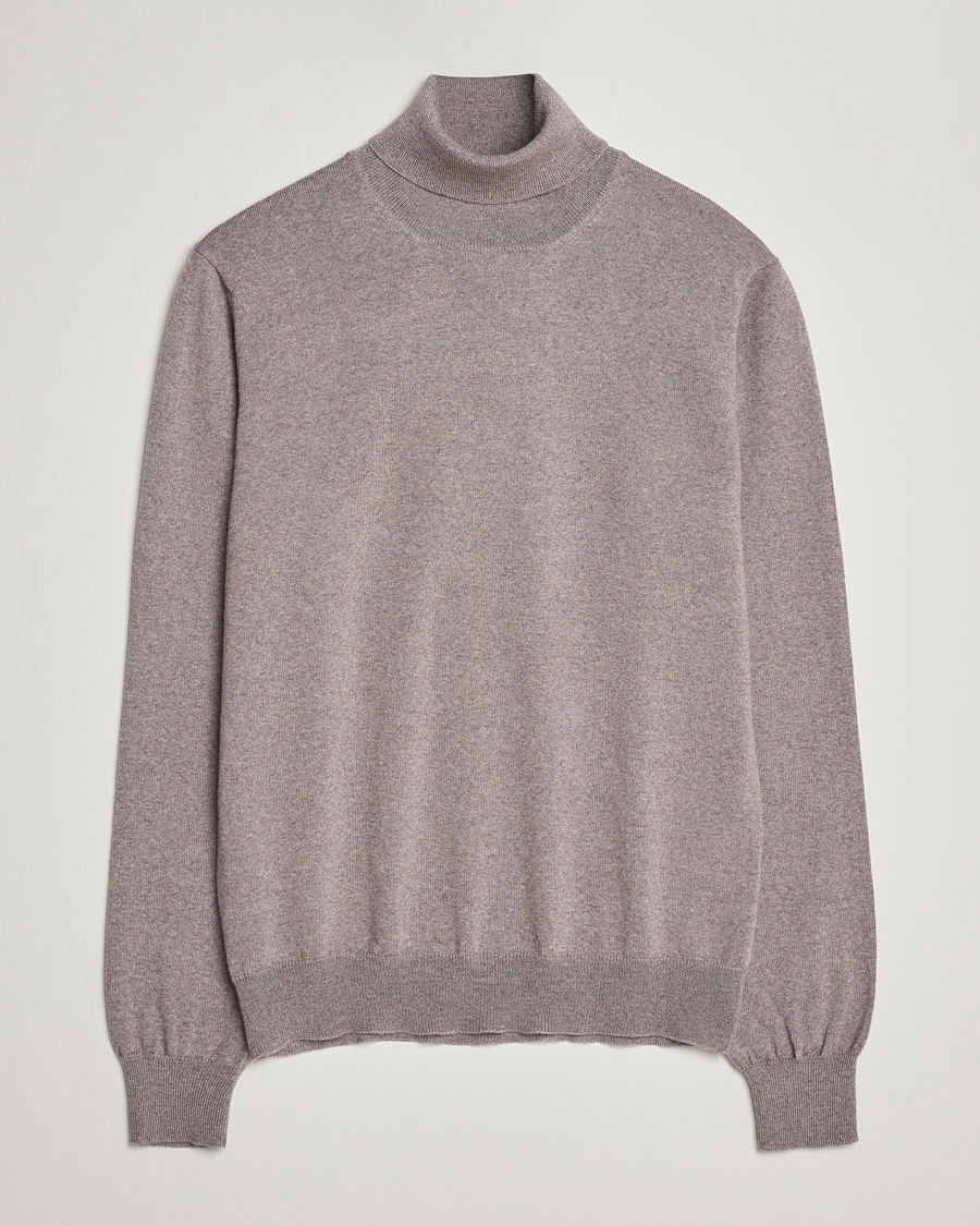 Herre | Gensere | Gran Sasso | Merino Fashion Fit Rollneck Beige