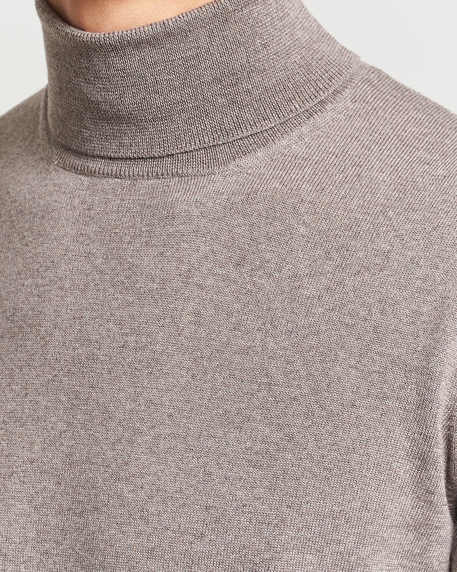 Herre | Gensere | Gran Sasso | Merino Fashion Fit Rollneck Beige