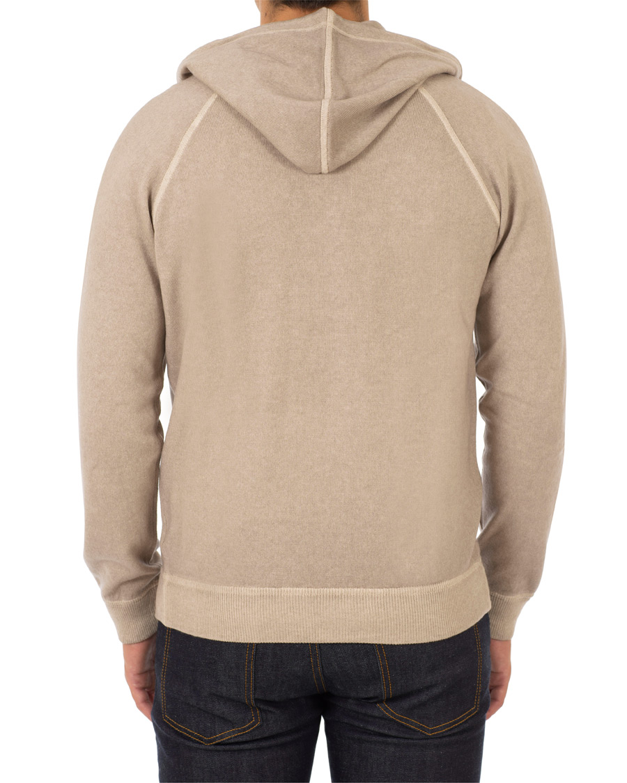 Herre | Gensere | Gran Sasso | Vintage Merino Fashion Fit Full Zip Hoodie Beige