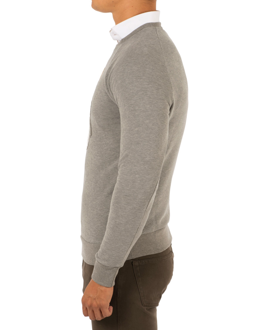 Herre | Gensere | Ralph Lauren Purple Label | Luxury Fleece Polo Bear Sweatshirt Light Grey Melange