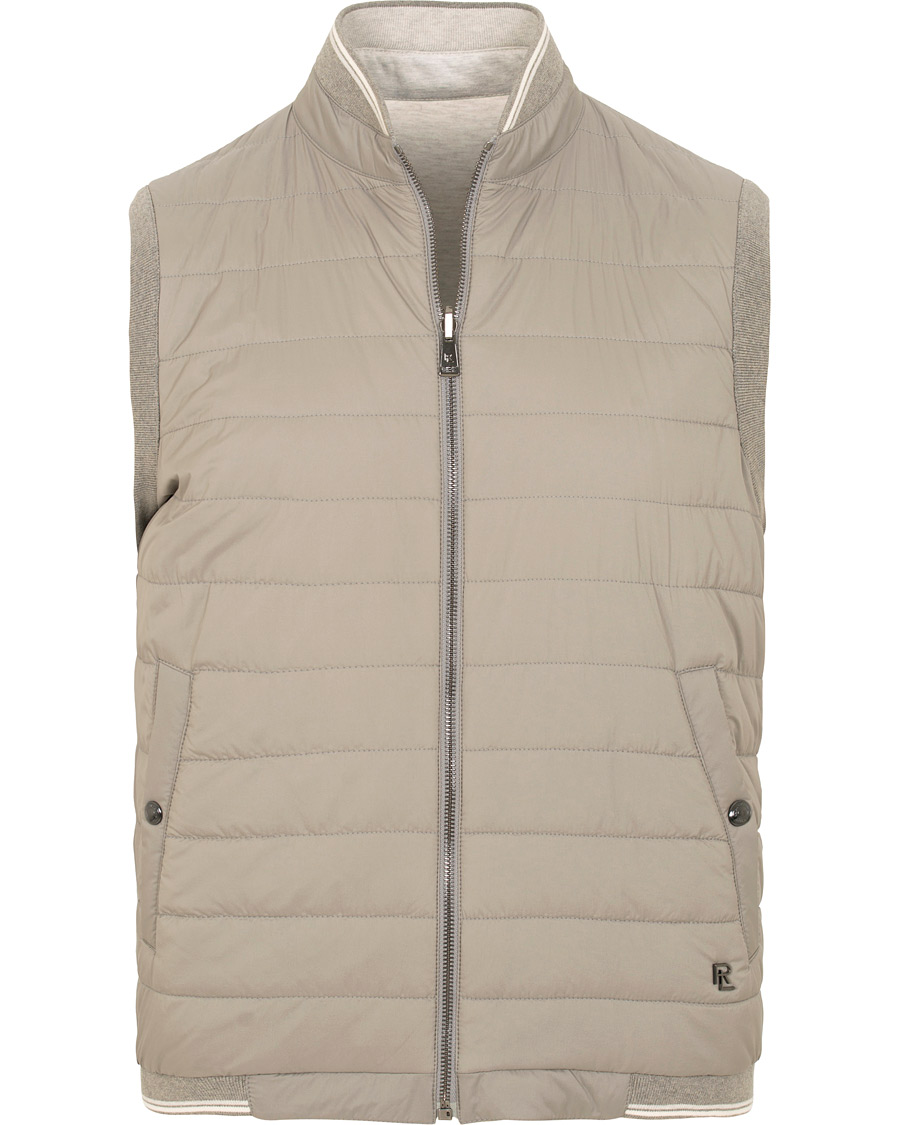 Herre | Jakker | Ralph Lauren Purple Label | Reversible Hybrid Vest Light Grey Melange