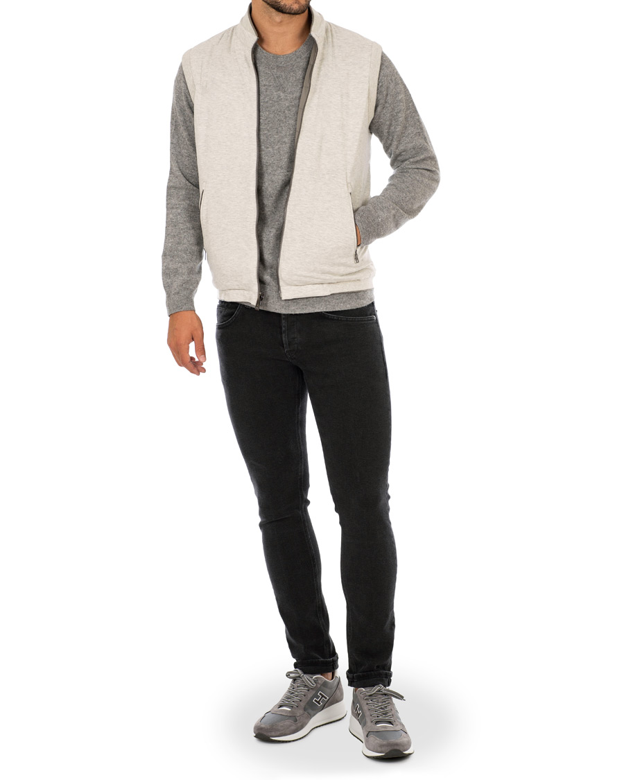 Herre | Jakker | Ralph Lauren Purple Label | Reversible Hybrid Vest Light Grey Melange