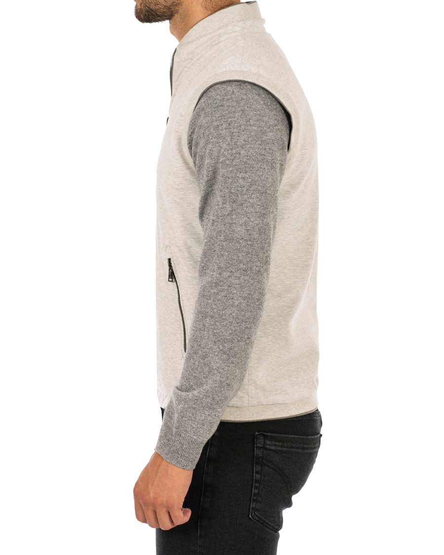Herre | Jakker | Ralph Lauren Purple Label | Reversible Hybrid Vest Light Grey Melange